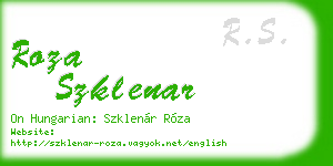 roza szklenar business card