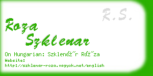 roza szklenar business card